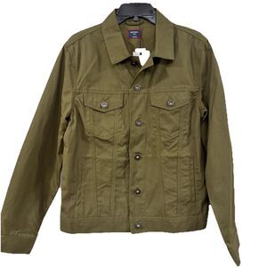 UNTUCKIT Men's Small Olive Green Rizzo Waxed Lightweight Utility Jacket New Tags